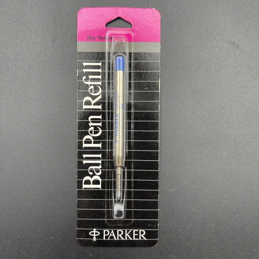 Parker Ball Pen Refill Blue Medium NOS Vintage Carded Parker Refill